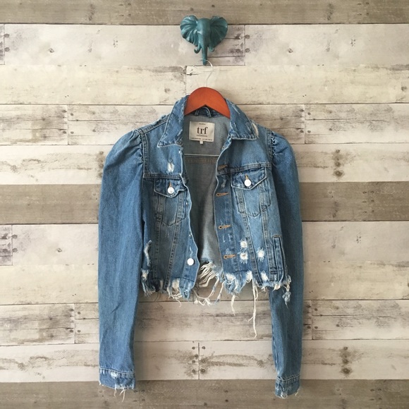 zara distressed jean jacket
